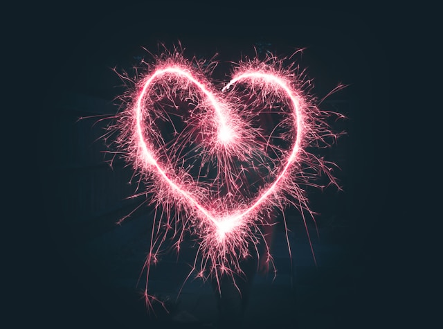 Date Night image pink neon heart